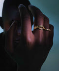 Maria Black Twisted Deceiver Ring Gold