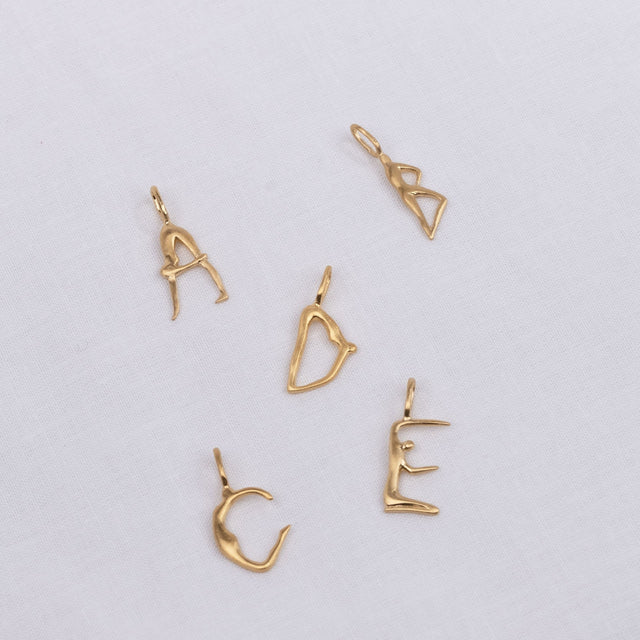 Bjørg The Human Alphabet Tiny Gold anheng Anheng Bjørg Jewellery 