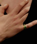 Maria Black Aura Neon Green Ring Gold Ringer Maria Black 