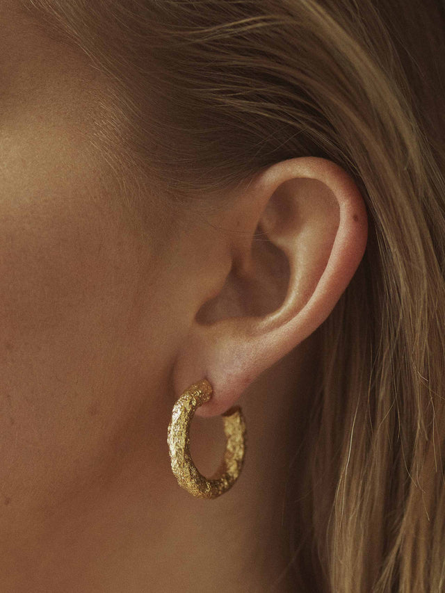 Nootka Jewelry Chunky Earring Gold øredobb Øredobber Nootka Jewelry 