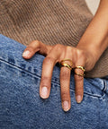Trine Tuxen Loop Ring Gold Ringer Trine Tuxen Jewelry 